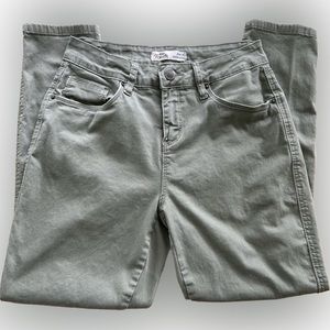 Royalty For Me High Rise Ankle Stretch Skinny Pants Olive Green Khaki Size 6